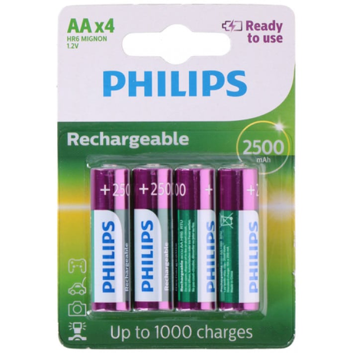 Philips Baterija AA NiMH 1.2V 2500mAh Philips Baterija AA NiMH 1.2V 2500mAh