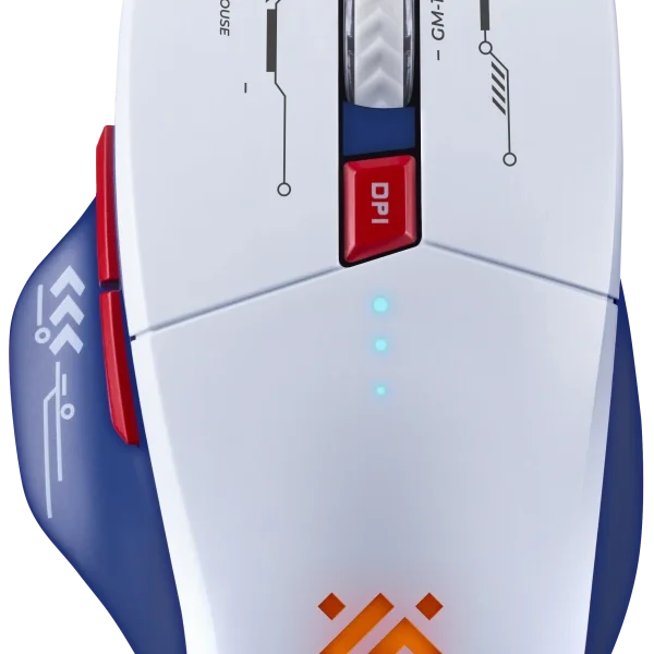 Bežični Gaming miš Defender Tisa GM-126 Belo plavi/LED/7D/2.4+BT/1600dp