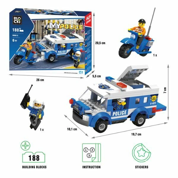Kocke-Blocki-policijska-vozila-188-delova-1 Kocke Blocki policijska vozila 188 delova