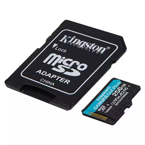 Micro-SD-Card-256GB-KingstonSD-adapter-SDCG3256GB-17090-MBs-1 Micro SD Card 256GB Kingston+SD adapter SDCG3/256GB - 170/90 MB/s