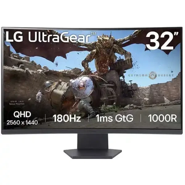 Monitor 32 LG 32GS60QC-B  2560x1440/QHD/180Hz/VA/1ms/2x HDMI/DP/AMD FreeSync