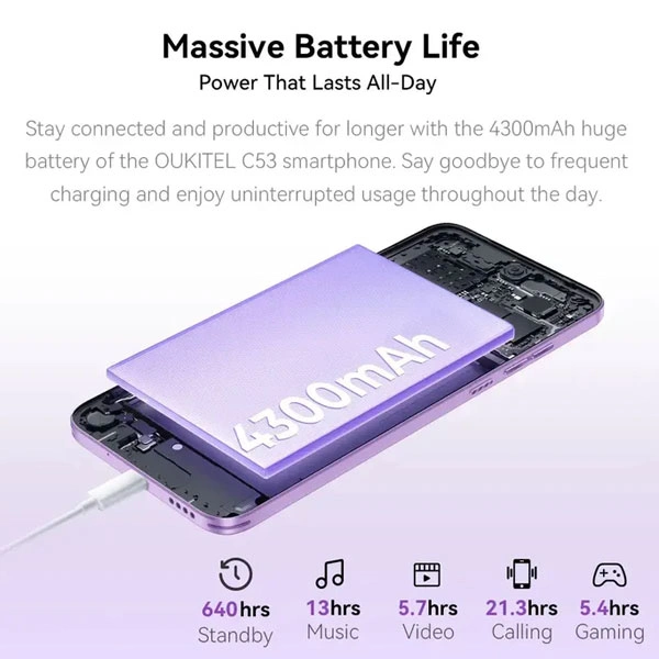 Oukitel-C53-green-Smart-phone4GOcta-Core6.6HD64GB44GB13M5MP4300mAhAndroid-14-2-1