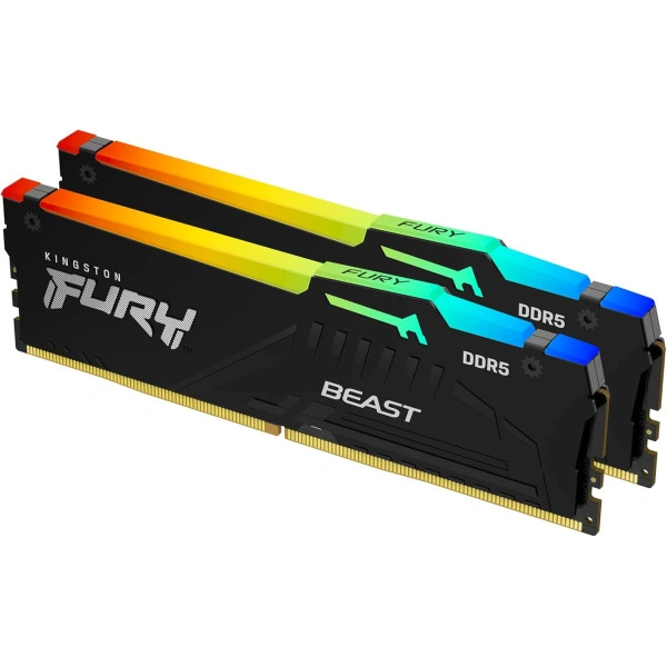 RAM DIMM DDR5 16GB (2x8GB) 5600MHz Kingston FURY Beast RGB KF556C40BBAK2-16