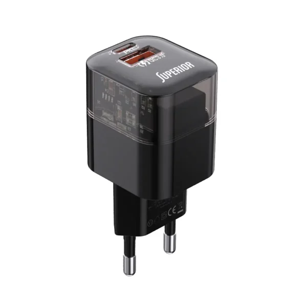 SUPERIOR Kućni punjač SU-P105 30W Super Fast USB A QC3.0+Type C