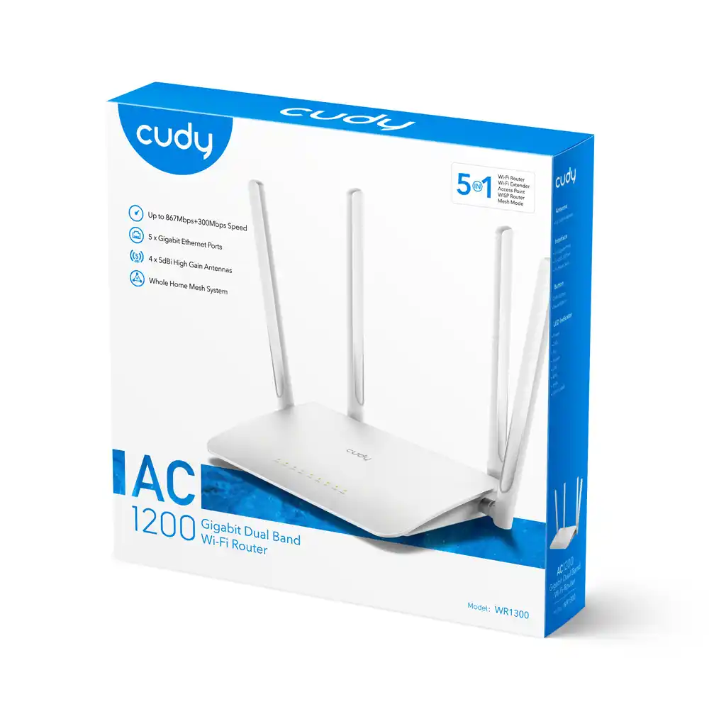 Wireless-Mesh-Router-Cudy-WR1300AC1200EXT4x5dBi1WAN4LANrepeaterAP-2