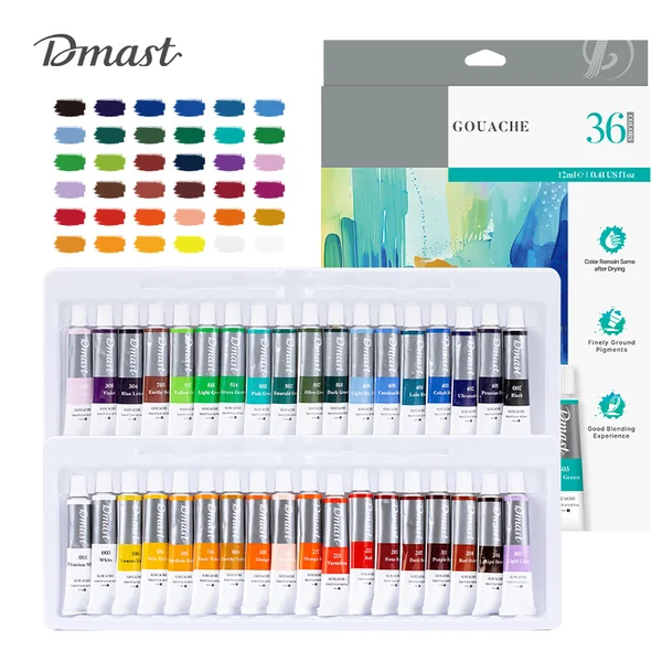 Deli EC320-36 set gvaš boja 36 x 12 ml