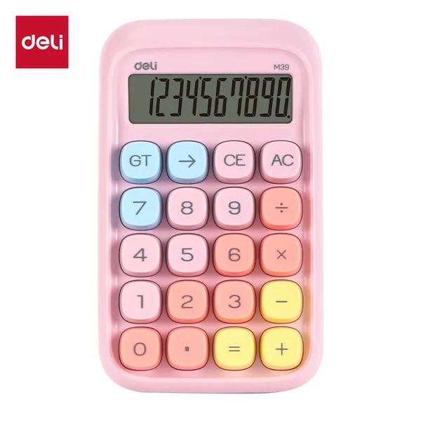 Deli EM39 roze stoni kalkulator