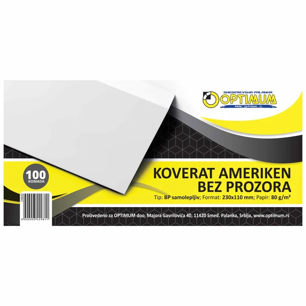 Optimum Amerikan samolepljivi koverat