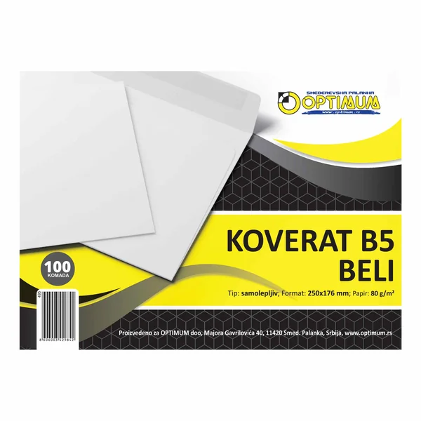 Optimum B5 samolepljivi koverat