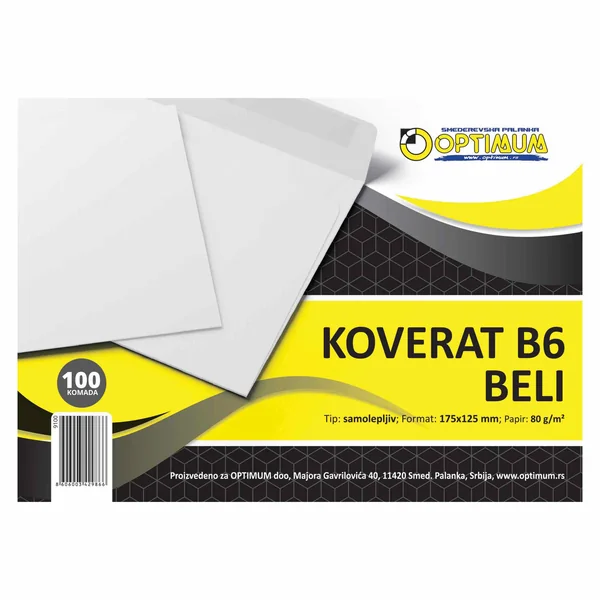 Optimum B6 samolepljivi koverat