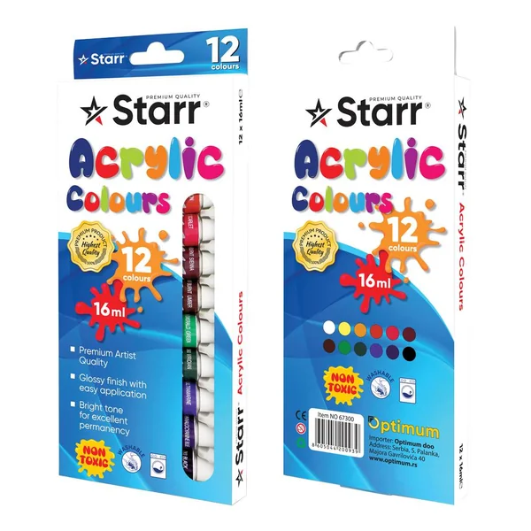 Starr 1/12 akrilne tempere 16 ml